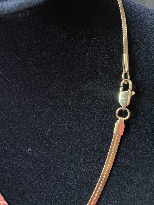 14k Gold Filled Herringbone Snake Chain 4mm