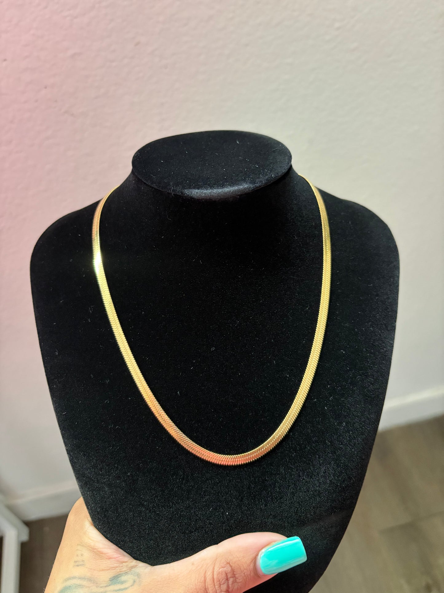 14k Gold Filled Herringbone Snake Chain 4mm
