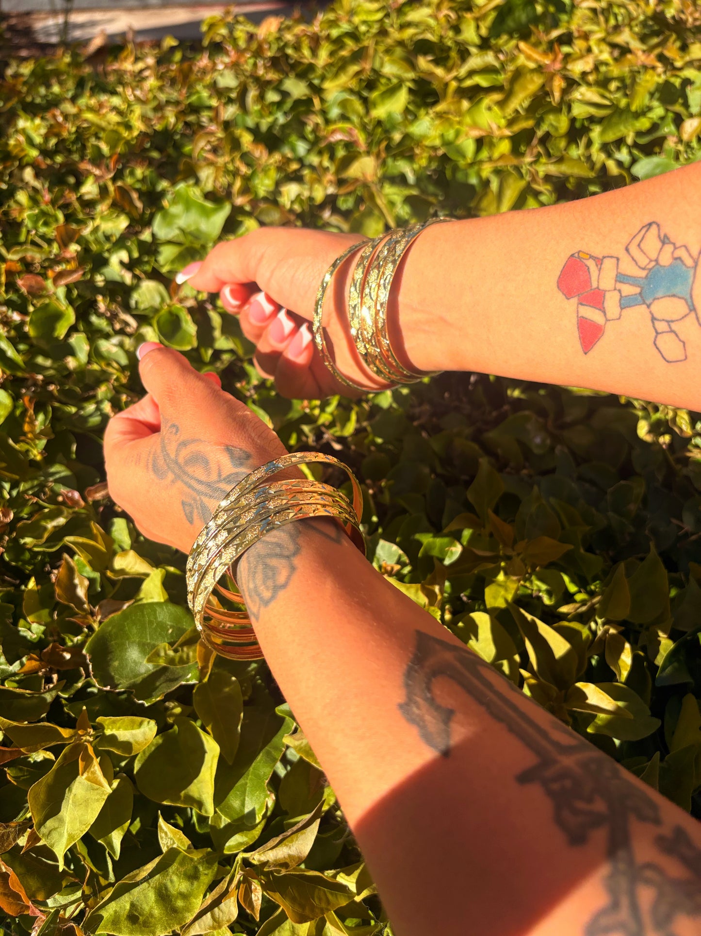 Small Pack Gold Bangles