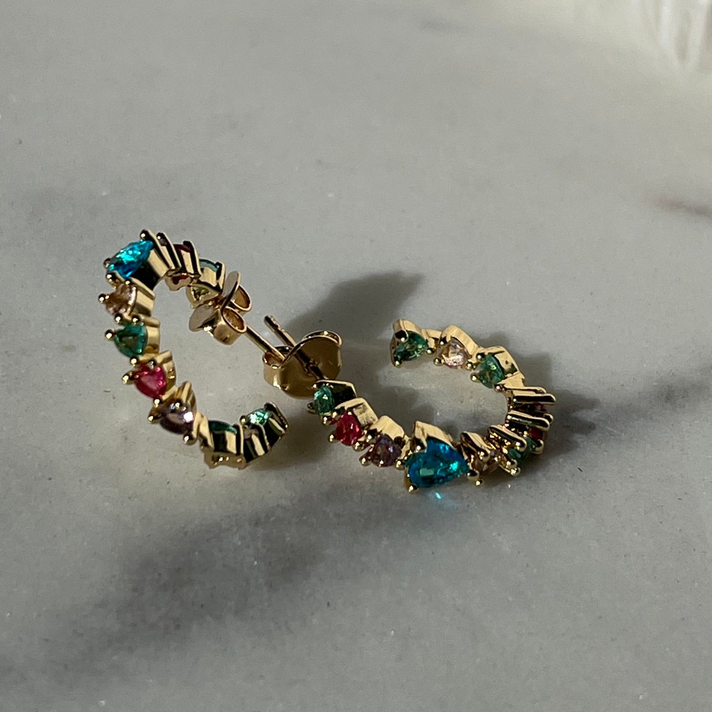 Rainbow Hearts earring