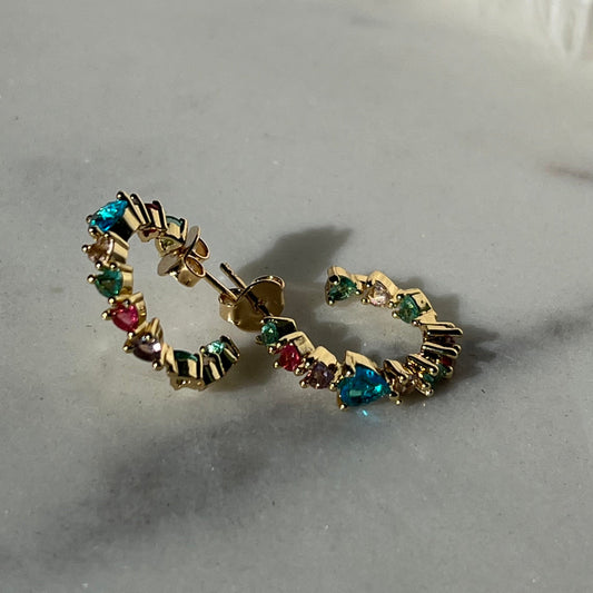 Rainbow Hearts earring